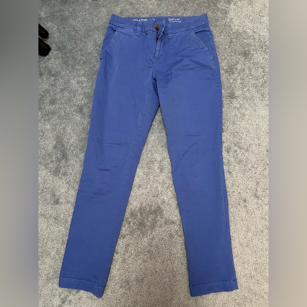 Gap Blue Broken In Straight Khakis Size 00
